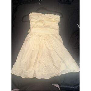 BABYBOO baby yellow mini dress strapless with bow in back